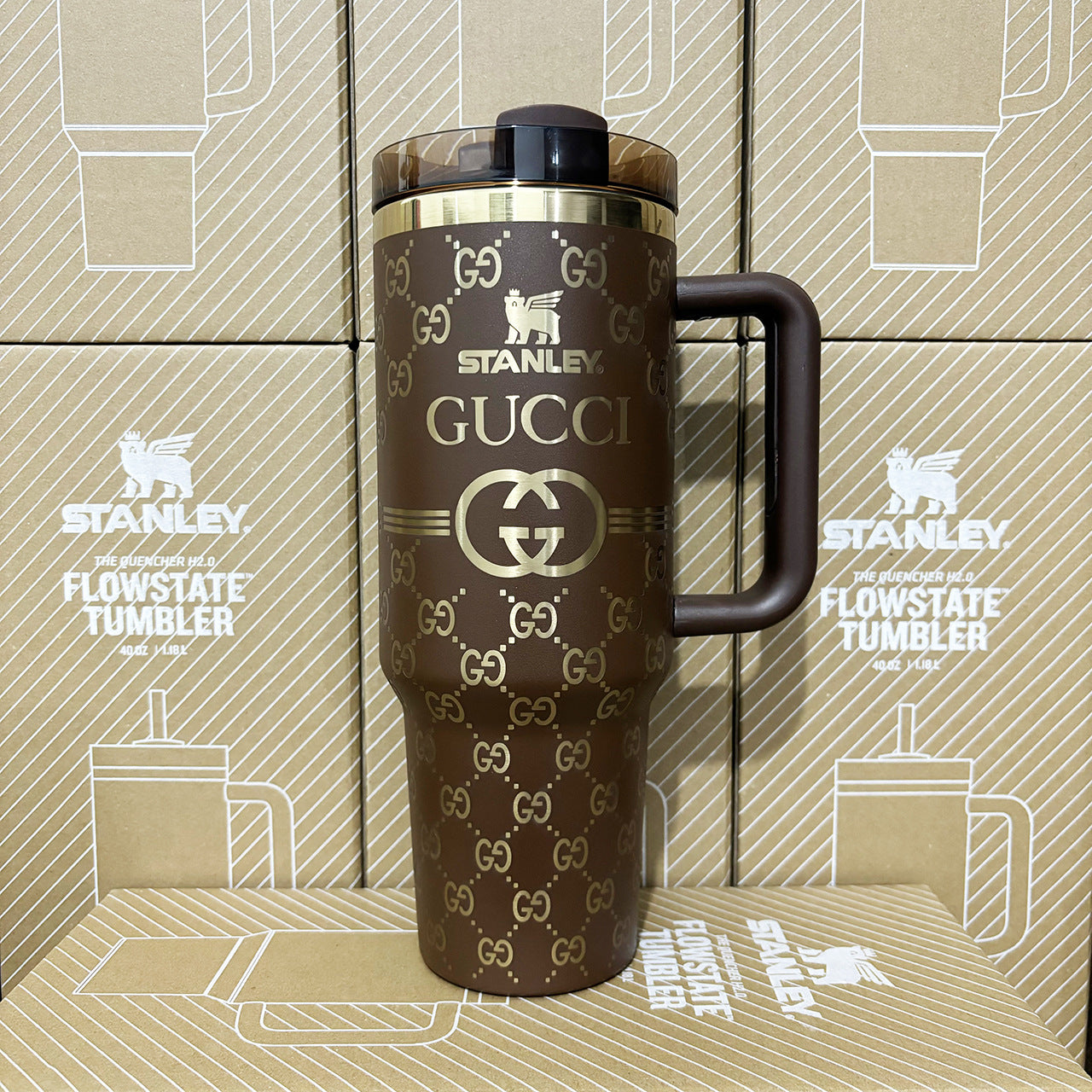 Designer Holographic 40 OZ In-Car insulated Cup(GG Design2)Free shipping by✈️✈️