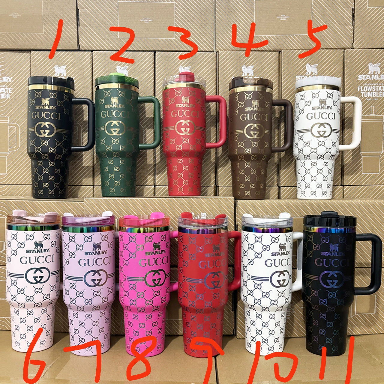 Designer Holographic 40 OZ In-Car insulated Cup(GG Design2)Free shipping by✈️✈️