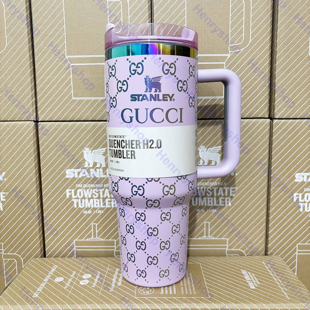 Designer Holographic 40 OZ In-Car insulated Cup(GG Design2)Free shipping by✈️✈️