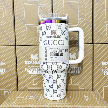 Designer Holographic 40 OZ In-Car insulated Cup(GG Design2)Free shipping by✈️✈️