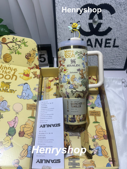 Winnie the pooh Limited Edition In-Car Insulated Cup 40 OZ with Premium Gift Box(include straw and topper) Free shipping by✈️✈️