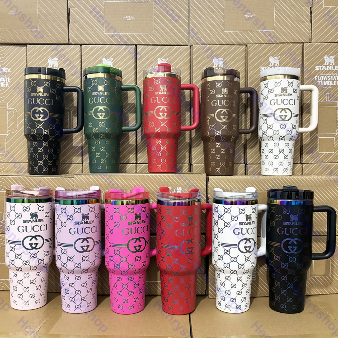 Designer Holographic 40 OZ In-Car insulated Cup(GG Design2)Free shipping by✈️✈️