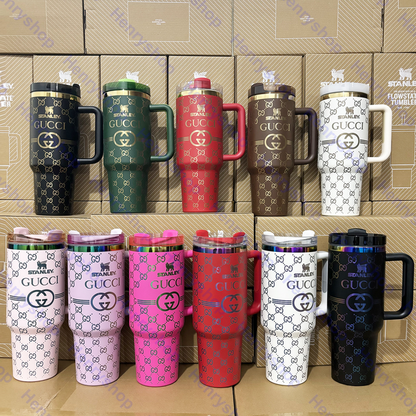 Designer Holographic 40 OZ In-Car insulated Cup(GG Design2)Free shipping by✈️✈️