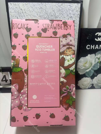 Strawberry Shortcake Designer 40oz Cup, Laser Engraved Gift Box with Straw Topper