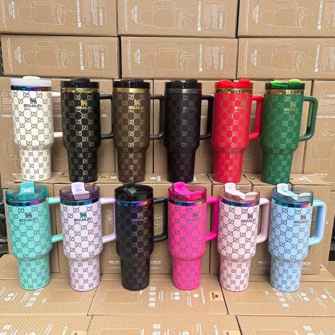 Designer Holographic 40 OZ In-Car insulated Cup(GG Design)Free shipping by✈️✈️
