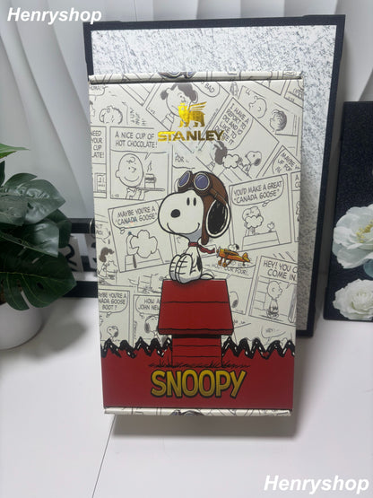 40oz Snoopy  Insulated Tumbler With Handle & Straw, Gift Box Set