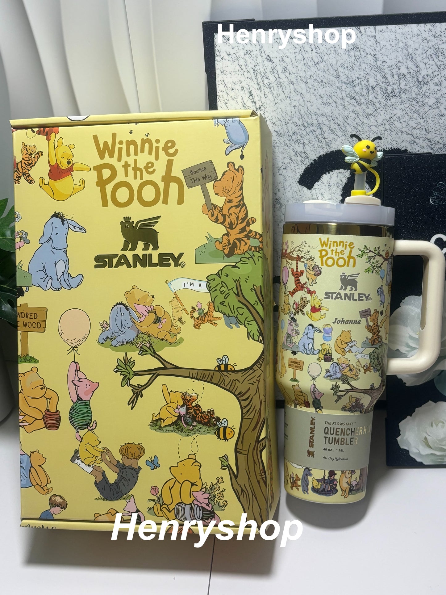 Winnie the pooh Limited Edition In-Car Insulated Cup 40 OZ with Premium Gift Box(include straw and topper) Free shipping by✈️✈️