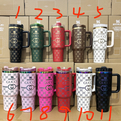 Designer Holographic 40 OZ In-Car insulated Cup(GG Design2)Free shipping by✈️✈️