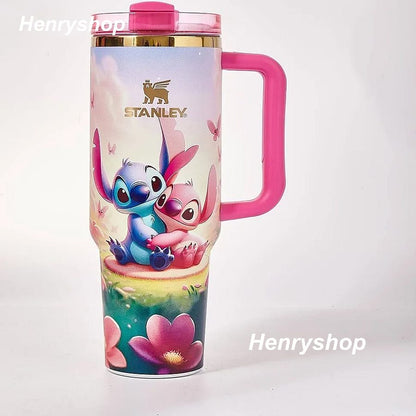 40oz Stitch Limited Insulated Tumbler With Handle, Straw Topper & Gift Box Set