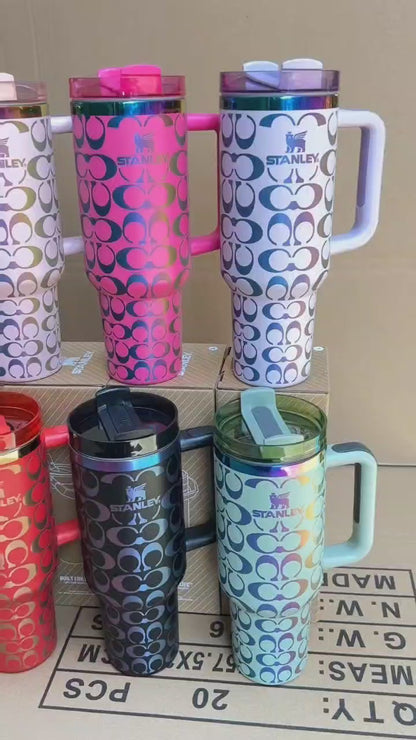 Designer Holographic In-Car Insulated Cup 40OZ🔥 Free shipping by ✈️