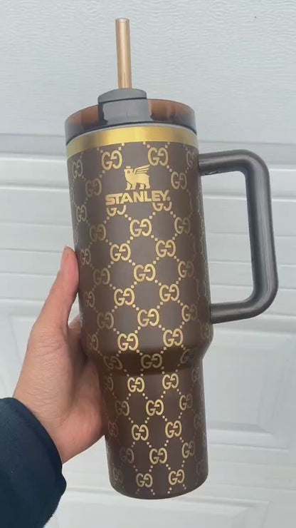Designer Holographic 40 OZ In-Car insulated Cup(GG Design)Free shipping by✈️✈️